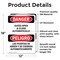 Signmission Gates Open And Close Automatically Bilingual, 12 in W x Rectangle, Vinyl Decal OS-2PACK-DS-D-1218-VS-1282 - alternate 5